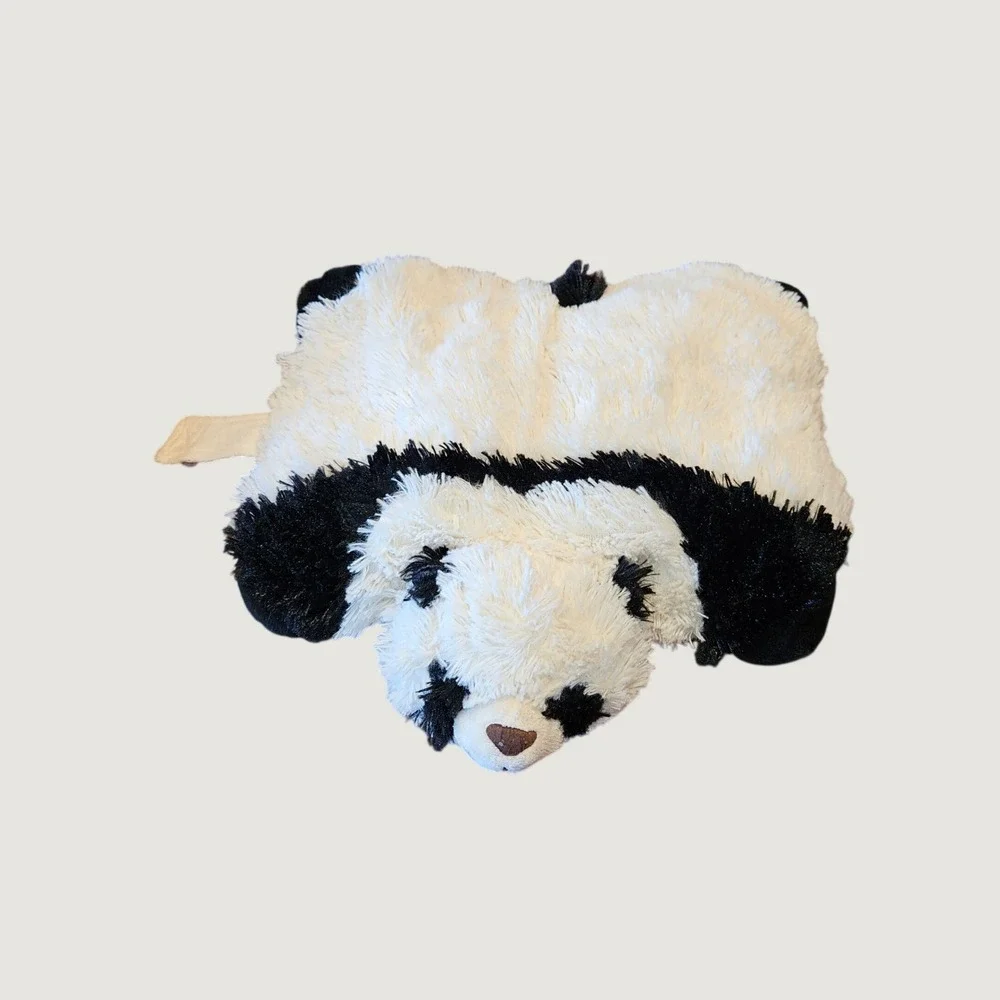 Pillow Pets Pee-Wees Giraffe and Panda Plush Toy Lot Small 11 inch Travel Pillow